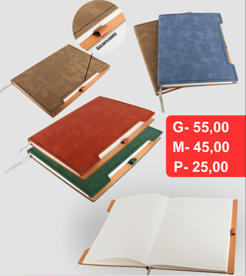 Agenda G – 18x25 cm - Brinde personalizado da MV Personalizados