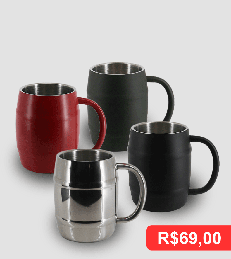 Caneca Premium 420ml - Brinde personalizado da MV Personalizados