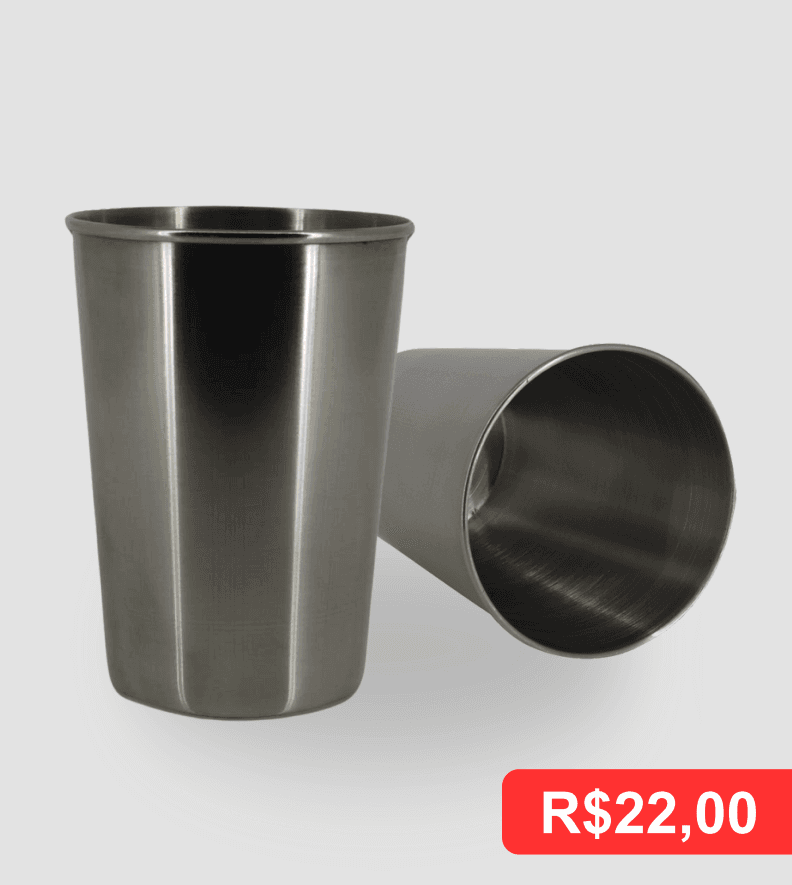 Copo Inox 320ml - Brinde personalizado da MV Personalizados