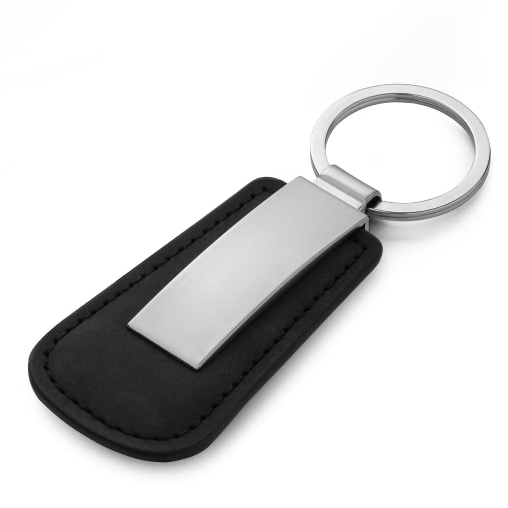 Chaveiro Metal com Couro - Brinde personalizado da MV Personalizados