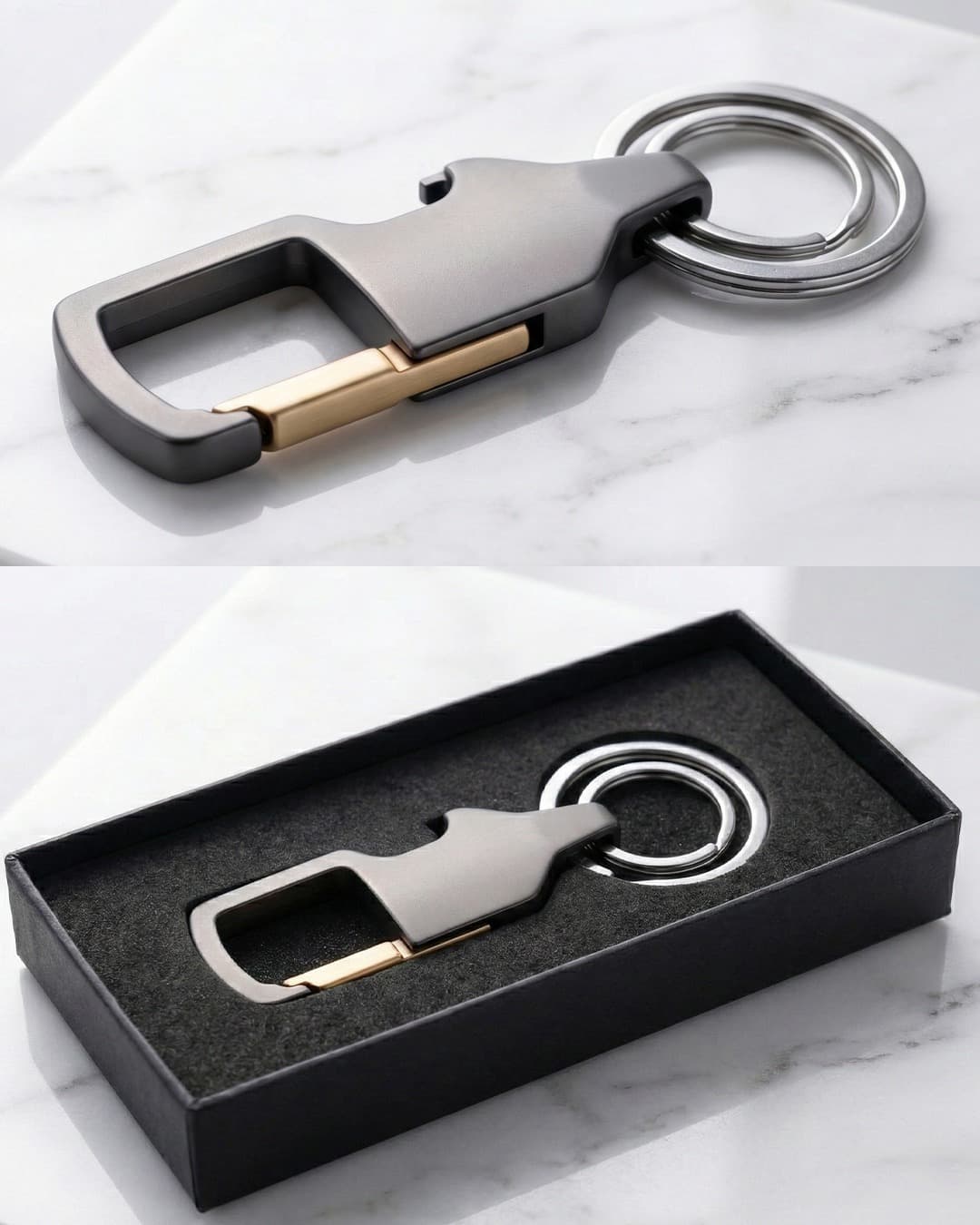 Chaveiro Metal Mosquetão 08 - Brinde personalizado da MV Personalizados