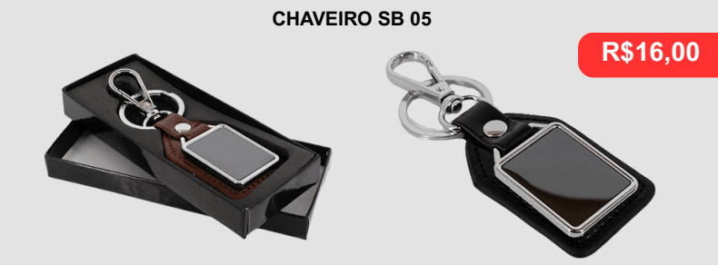 Chaveiro SB 05 - Brinde personalizado da MV Personalizados