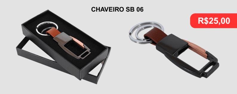 Chaveiro SB 06 - Brinde personalizado da MV Personalizados