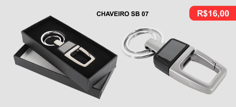 Chaveiro SB 07 - Brinde personalizado da MV Personalizados