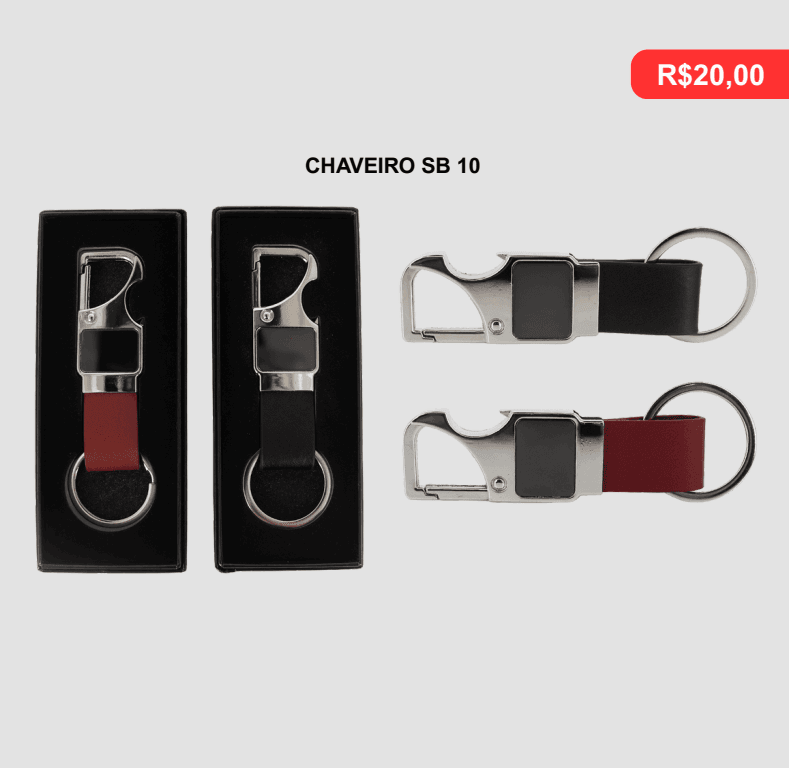 Chaveiro SB 10 - Brinde personalizado da MV Personalizados