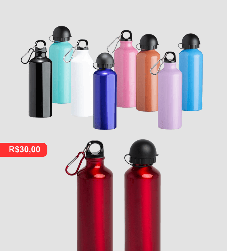 Squeeze Alumínio 500ml - Brinde personalizado da MV Personalizados