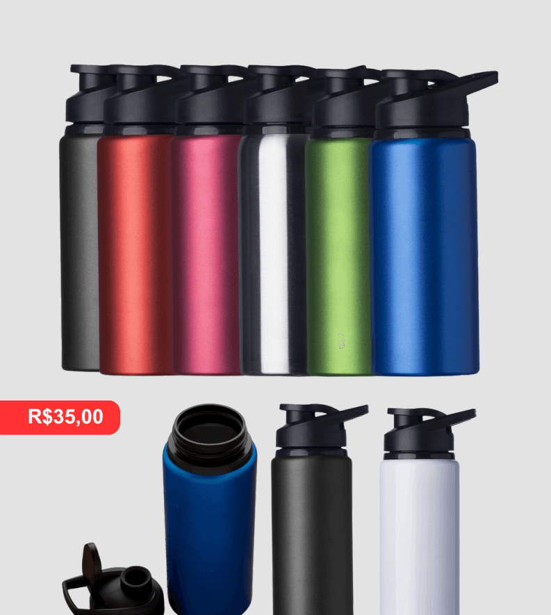 Squeeze Alumínio 650ml - Brinde personalizado da MV Personalizados